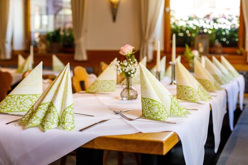 Gedeckter Tisch beim Gasthaus Stern Bad Waldsee